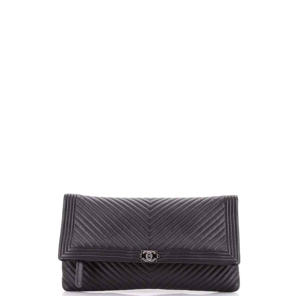 Chanel Boy Beauty Cc Clutch Chevron #262088C24B